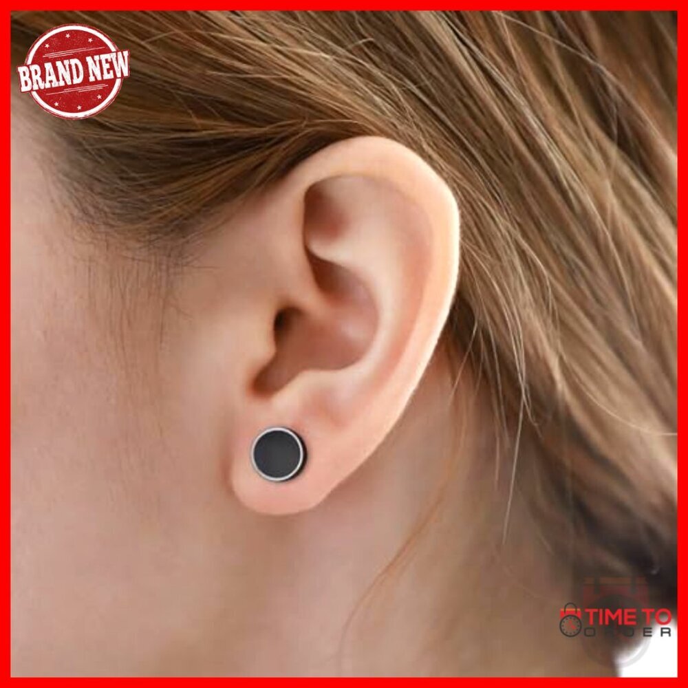 Sterling Silver Viking Rune Stud Earrings Hypoallergenic Flat Back View 4